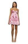 Amur Kimberly Linen Blend Bubble Mini Dress In Pink