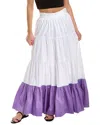 Amur Koral Tiered Maxi Skirt In White