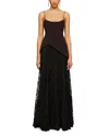 Amur Leighton Pleated Bodice Dress In Black