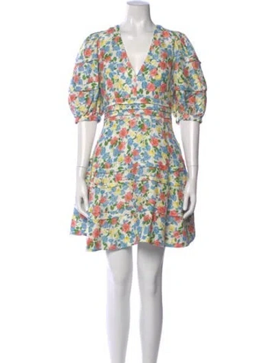 Pre-owned Amur Linen Mini Dress In Multi