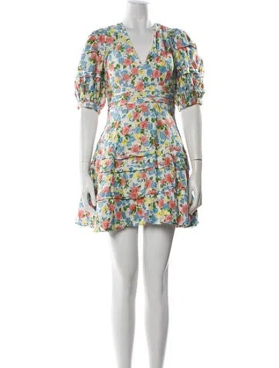 Pre-owned Amur Linen Mini Dress In Multi