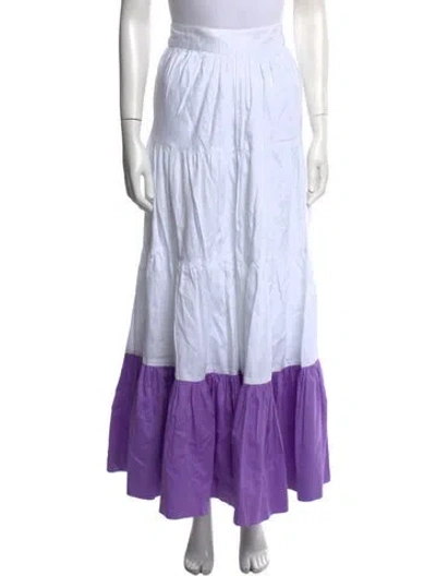 Pre-owned Amur Long Skirt In Purple