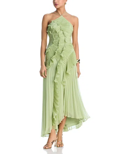 Amur Lorelie Halter Gown In Green