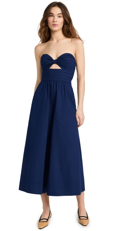 Amur Women's Lulee Bow Bodice Jumpsuit In Navy