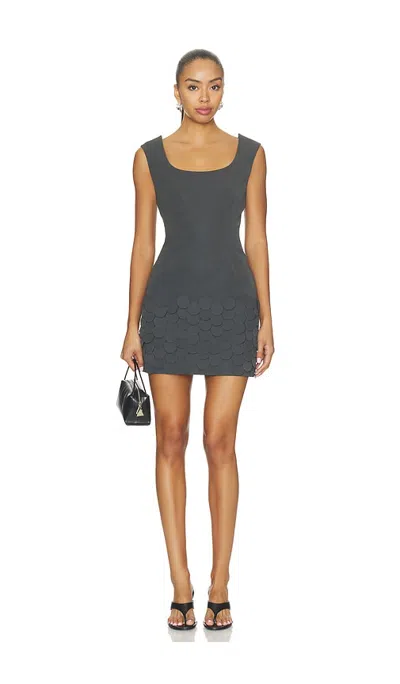 Amur Mela Suede Mini Dress In Green