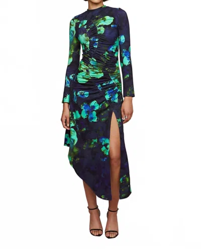 Amur Milani Printed Midi Dress In Bubble Coral In Multi