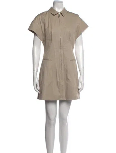 Pre-owned Amur Mini Dress In Neutrals