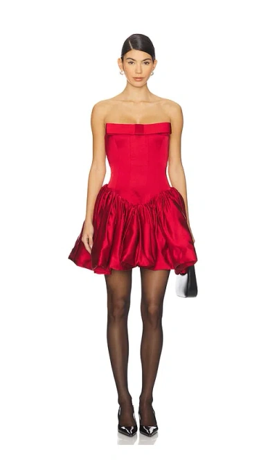 Amur Mirelle Bow Dress In Red