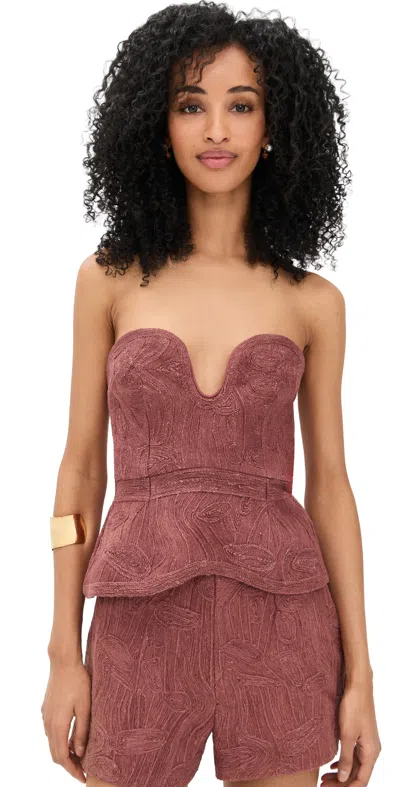 Amur Nala Bustier Top Mahogany In Brown