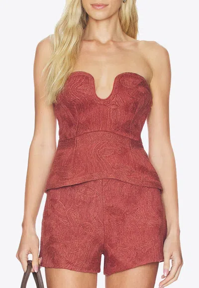 Amur Nala U-neck Blouse In Red