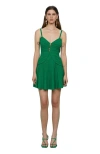 Amur Nikola Pleated Knit Dress In Green