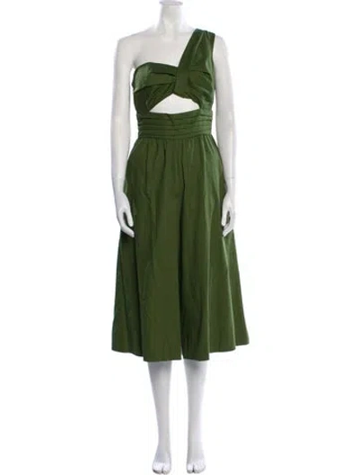 Pre-owned Amur One-shoulder Jumpsuit In Green