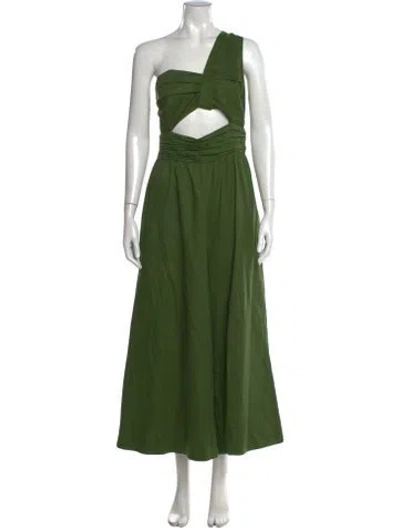 Pre-owned Amur One-shoulder Jumpsuit In Green