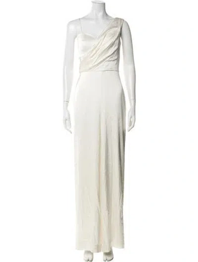 Pre-owned Amur One-shoulder Jumpsuit In Neutral