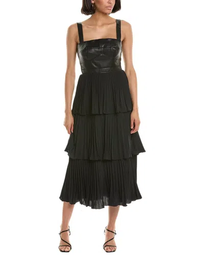 Amur Ozzy Midi Dress In Black