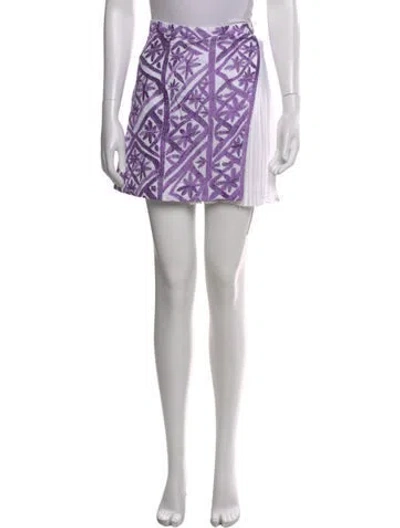 Pre-owned Amur Patterned Mini Shorts In Purple