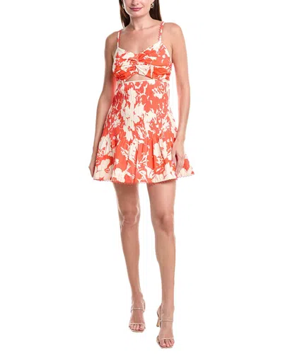 Amur Pintuck Mini Dress In Orange