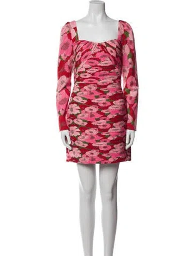 Pre-owned Amur Printed Mini Dress In Multi