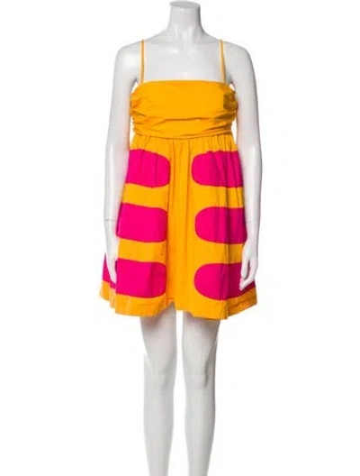 Pre-owned Amur Printed Mini Dress In Multi