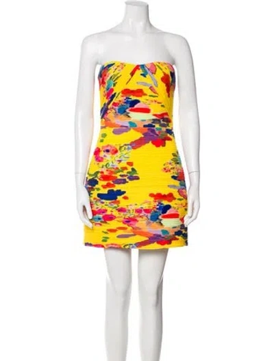 Pre-owned Amur Printed Mini Dress In Multi