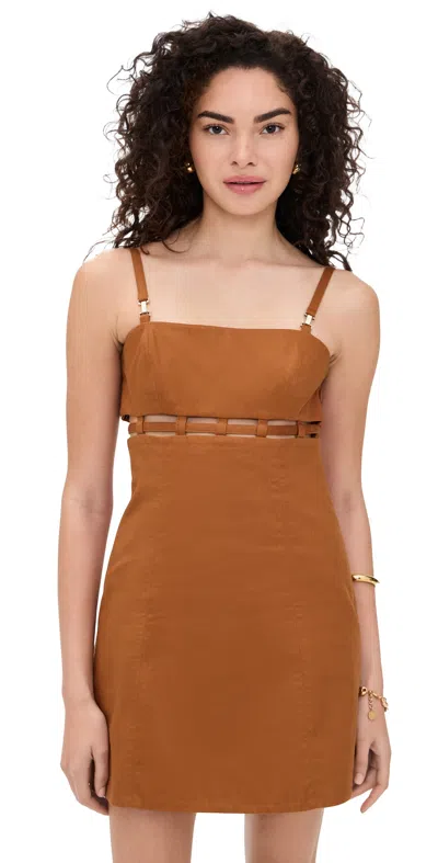 Amur Rei Twill Mini Dress In River Rock