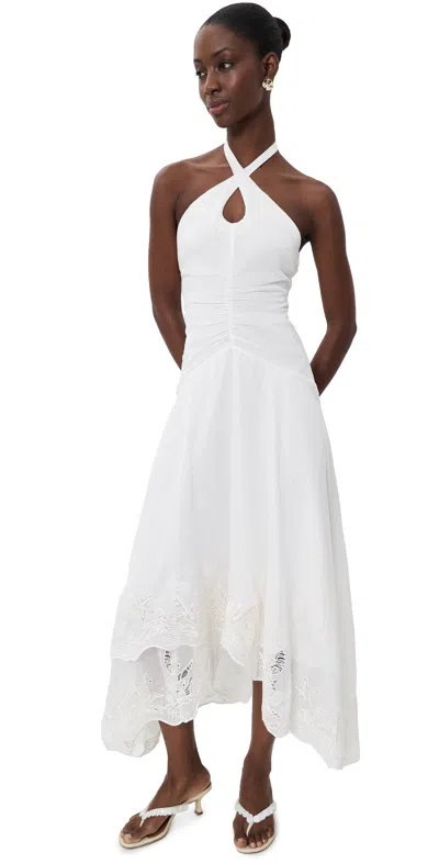 Amur Romee Embroidered Maxi Dress Seed Pearl