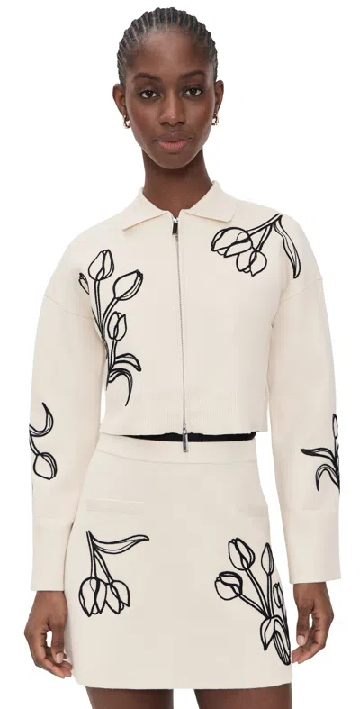 Amur Rosenna Knit Top Ivory Pebble In Neutral