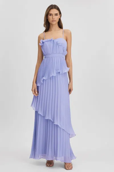 Amur Ruffle Maxi Dress In Lilac