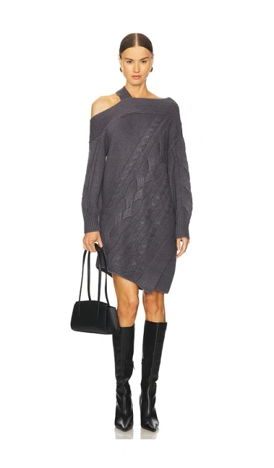 Amur Salem Oversized Knit Dress In Charcoal Cloud