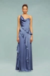 Amur Sara Heavy Charm Gown In Blue