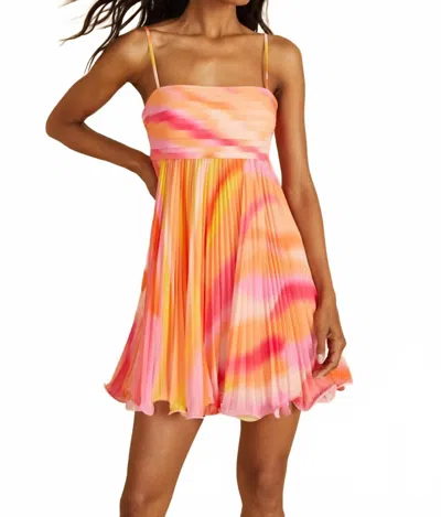 Amur Savanna Mini Dress In Blurred Stripe In Multi