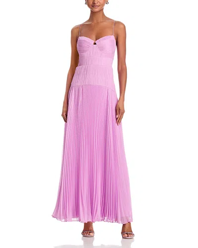 Amur Saylor Pleated Gown In Purple