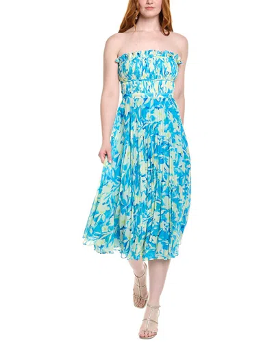 Amur Scottie Midi Dress In Blue
