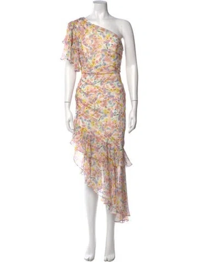 Pre-owned Amur Silk Long Dress In Multi