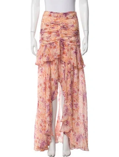 Pre-owned Amur Silk Long Skirt In Neutrals