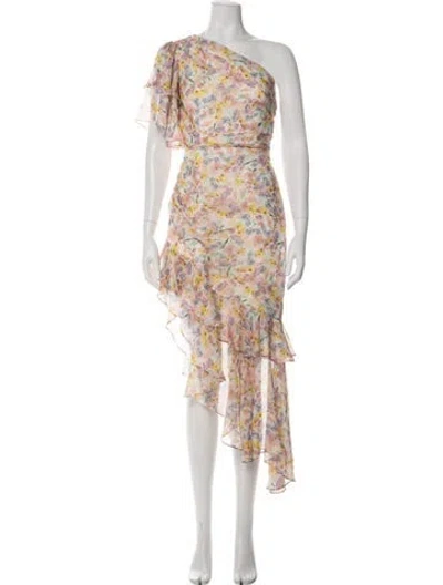 Pre-owned Amur Silk Midi Length Dress W/ Tags In White