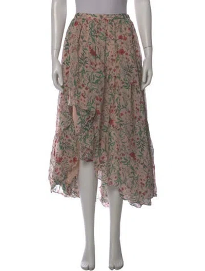 Pre-owned Amur Silk Midi Length Skirt In Neutral