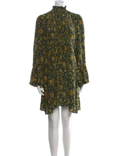 Pre-owned Amur Silk Mini Dress In Black