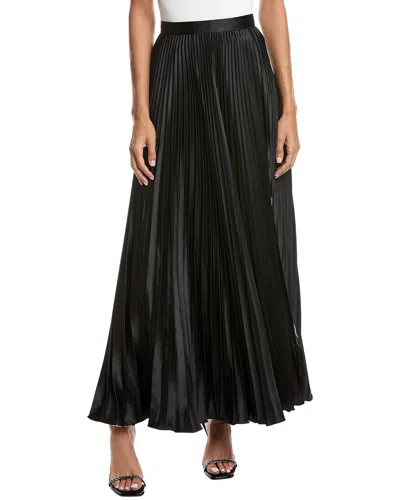 Amur Sofie Pleated A-line Skirt In Black