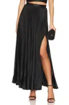 Amur Sofie Pleated Maxi Skirt In Black
