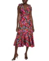Amur Sorena Deep-v Maxi Dress In Black
