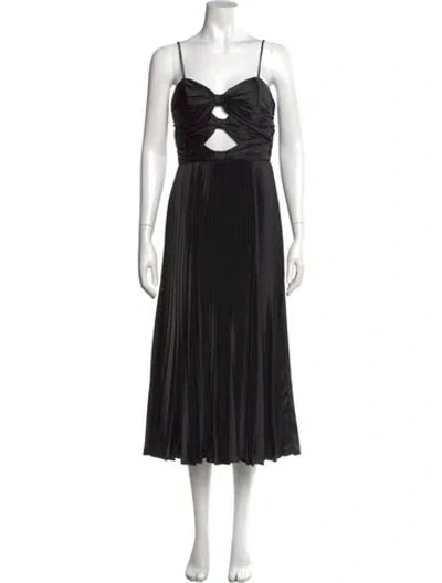 Pre-owned Amur Square Neckline Long Dress W/ Tags In Black