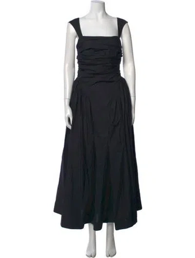 Pre-owned Amur Square Neckline Long Dress W/ Tags In Blue