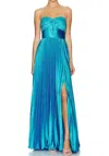 Amur Stef Pleated Gown In Multi