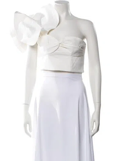 Pre-owned Amur Strapless Crop Top W/ Tags In White