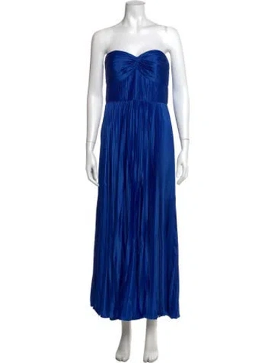 Pre-owned Amur Strapless Long Dress W/ Tags In Blue