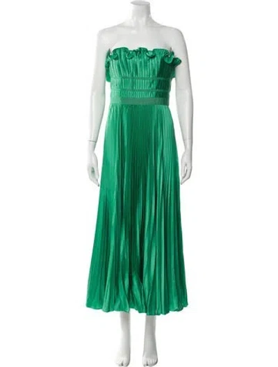 Pre-owned Amur Strapless Long Dress W/ Tags In Green