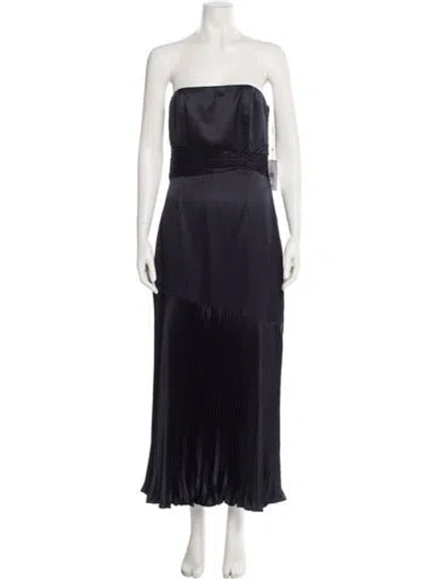 Pre-owned Amur Strapless Midi Length Dress W/ Tags In Blue