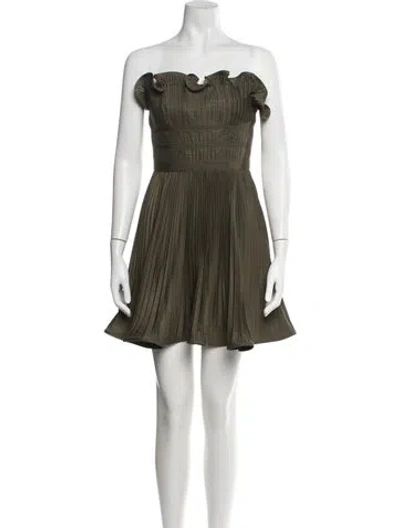 Pre-owned Amur Strapless Mini Dress W/ Tags In Green