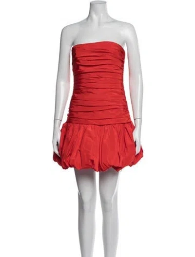 Pre-owned Amur Strapless Mini Dress W/ Tags In Red